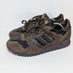 Adidas Originals ZX 700 HD Brown Velvet Suede Alligator Sneakers Men's 12 RARE!
